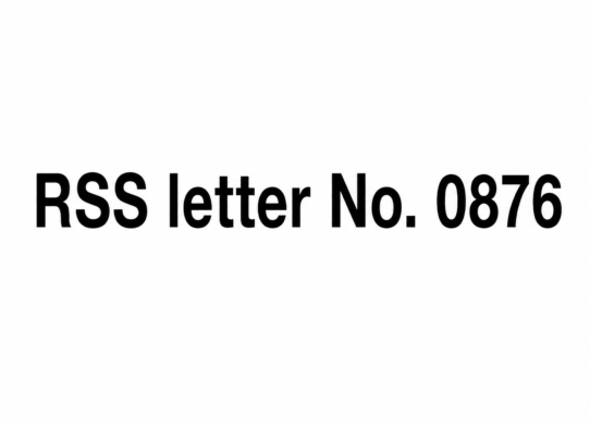 RSS letter No. 0876